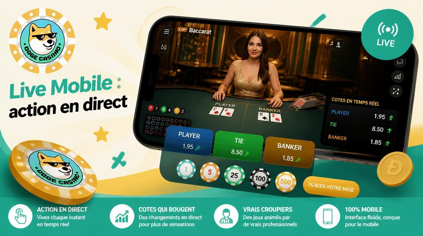 Scène de pari live sur mobile