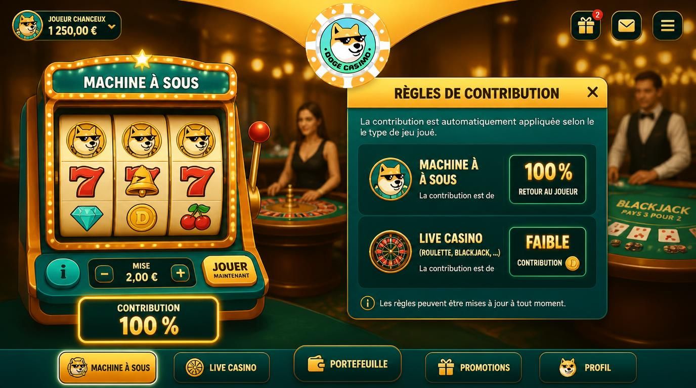 Machine à sous en pleine action avec tables de Live Casino en toile de fond