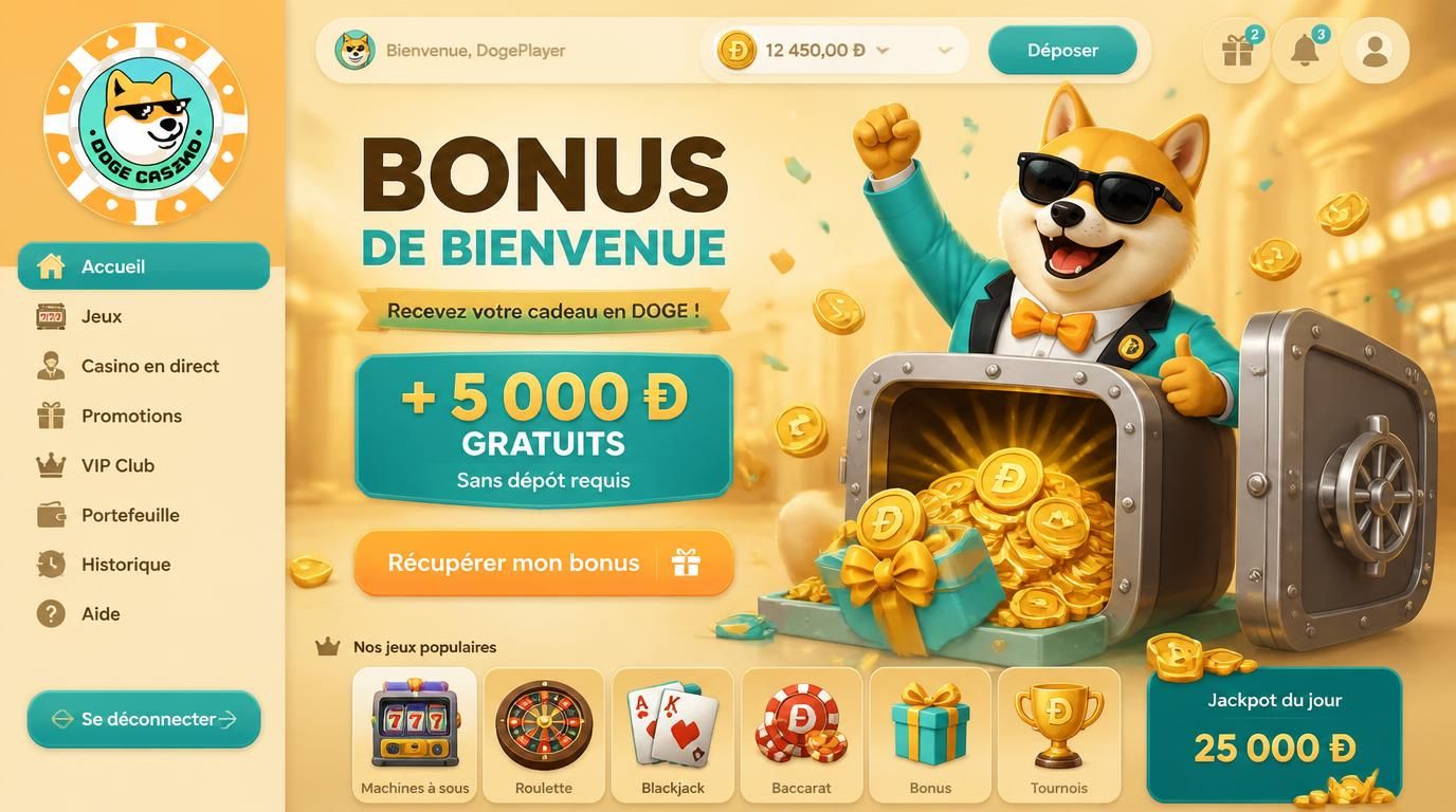 Coffre cadeau Dogecoin, bonus visible
